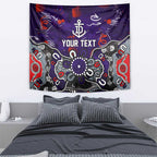 Personalized Fremantle Dockers Tapestry Aboriginal Dot Painting Graffiti Style