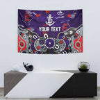 Personalized Fremantle Dockers Tapestry Aboriginal Dot Painting Graffiti Style