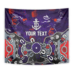 Personalized Fremantle Dockers Tapestry Aboriginal Dot Painting Graffiti Style