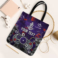 Personalized Fremantle Dockers Tote Bag Aboriginal Dot Painting Graffiti Style