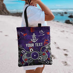 Personalized Fremantle Dockers Tote Bag Aboriginal Dot Painting Graffiti Style