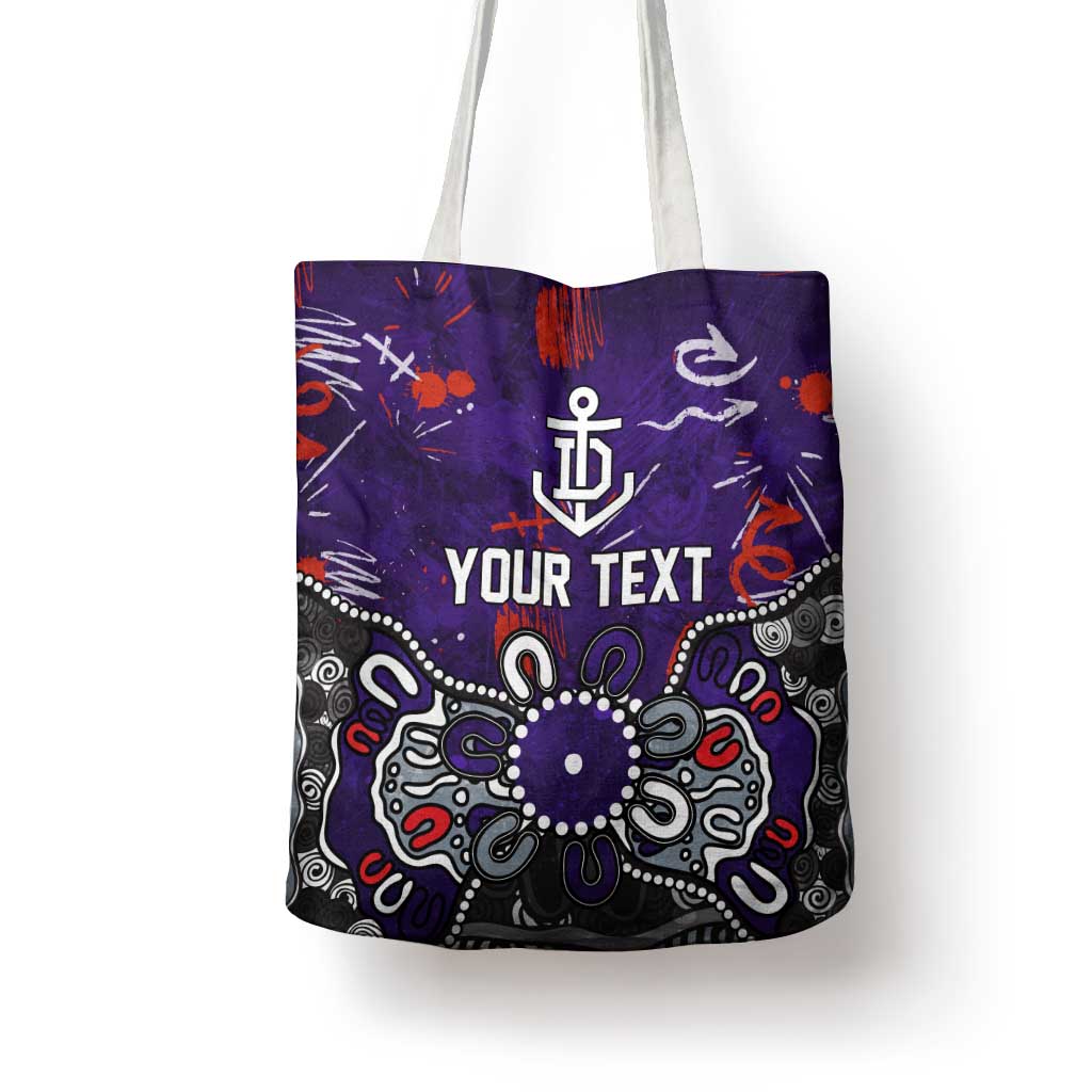 Personalized Fremantle Dockers Tote Bag Aboriginal Dot Painting Graffiti Style