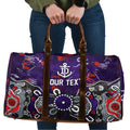 Personalized Fremantle Dockers Travel Bag Aboriginal Dot Painting Graffiti Style
