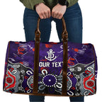 Personalized Fremantle Dockers Travel Bag Aboriginal Dot Painting Graffiti Style
