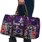 Personalized Fremantle Dockers Travel Bag Aboriginal Dot Painting Graffiti Style