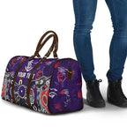 Personalized Fremantle Dockers Travel Bag Aboriginal Dot Painting Graffiti Style