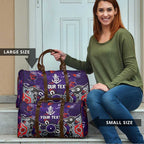 Personalized Fremantle Dockers Travel Bag Aboriginal Dot Painting Graffiti Style