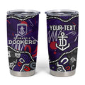 Personalized Fremantle Dockers Tumbler Cup Aboriginal Dot Painting Graffiti Style