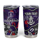 Personalized Fremantle Dockers Tumbler Cup Aboriginal Dot Painting Graffiti Style