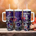 Personalized Fremantle Dockers Tumbler With Handle Aboriginal Dot Painting Graffiti Style
