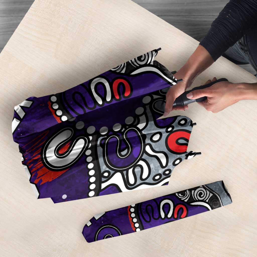 Personalized Fremantle Dockers Umbrella Aboriginal Dot Painting Graffiti Style