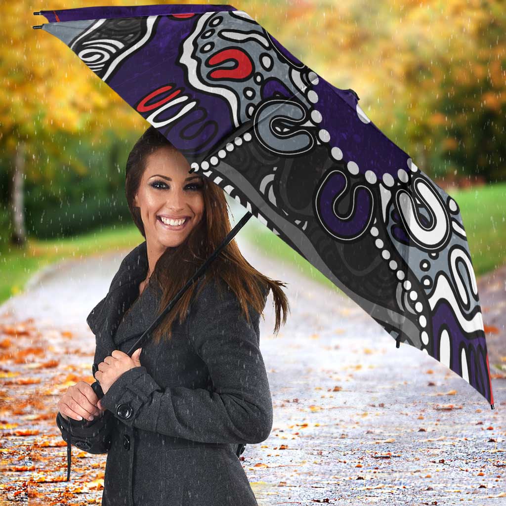 Personalized Fremantle Dockers Umbrella Aboriginal Dot Painting Graffiti Style