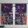 Personalized Fremantle Dockers Window Curtain Aboriginal Dot Painting Graffiti Style