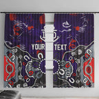 Personalized Fremantle Dockers Window Curtain Aboriginal Dot Painting Graffiti Style