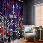 Personalized Fremantle Dockers Window Curtain Aboriginal Dot Painting Graffiti Style