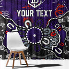 Personalized Fremantle Dockers Window Curtain Aboriginal Dot Painting Graffiti Style