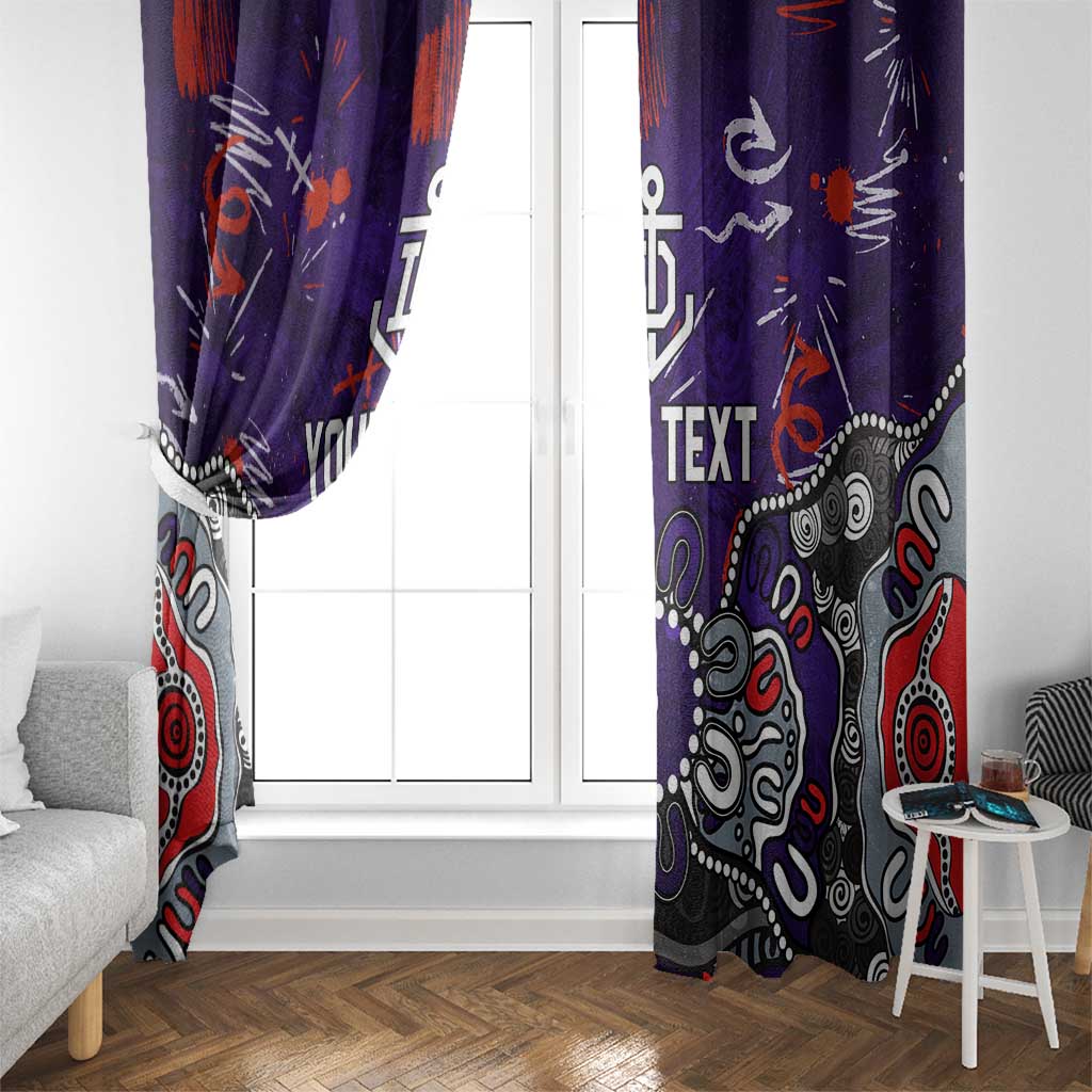 Personalized Fremantle Dockers Window Curtain Aboriginal Dot Painting Graffiti Style