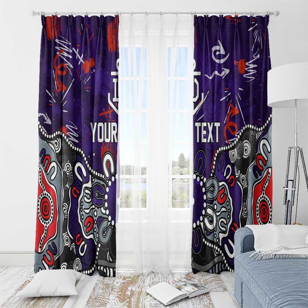Personalized Fremantle Dockers Window Curtain Aboriginal Dot Painting Graffiti Style