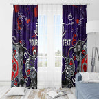 Personalized Fremantle Dockers Window Curtain Aboriginal Dot Painting Graffiti Style