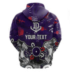 Personalized Fremantle Dockers Zip Hoodie Aboriginal Dot Painting Graffiti Style
