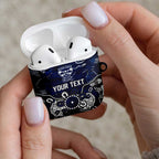 Personalized Geelong Cats AirPods Case Aboriginal Dot Painting Graffiti Style