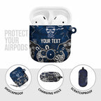 Personalized Geelong Cats AirPods Case Aboriginal Dot Painting Graffiti Style