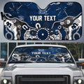 Personalized Geelong Cats Auto Sun Shade Aboriginal Dot Painting Graffiti Style