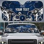 Personalized Geelong Cats Auto Sun Shade Aboriginal Dot Painting Graffiti Style