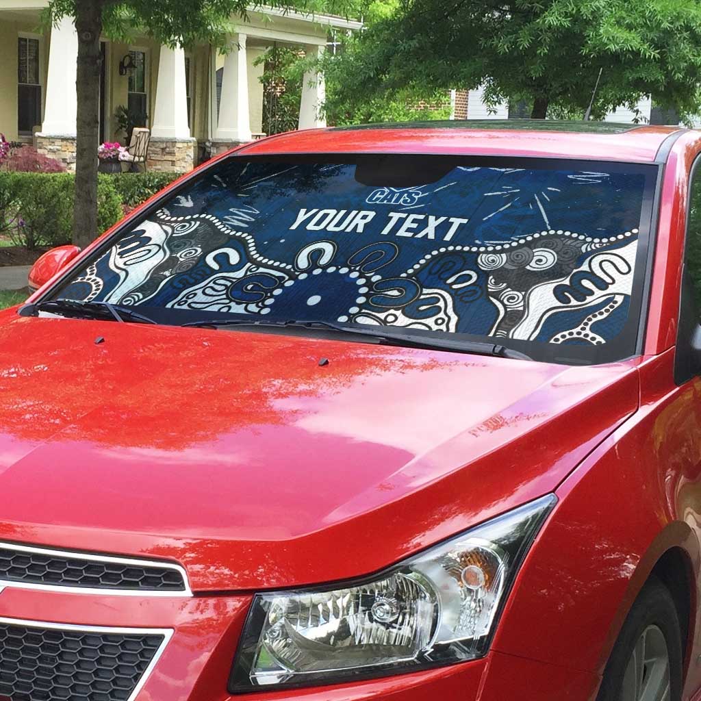 Personalized Geelong Cats Auto Sun Shade Aboriginal Dot Painting Graffiti Style