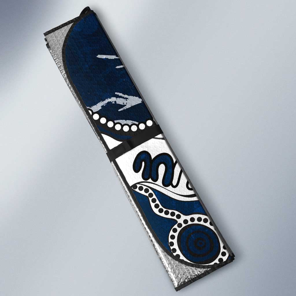 Personalized Geelong Cats Auto Sun Shade Aboriginal Dot Painting Graffiti Style