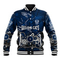 Personalized Geelong Cats Baseball Jacket Aboriginal Dot Painting Graffiti Style