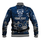 Personalized Geelong Cats Baseball Jacket Aboriginal Dot Painting Graffiti Style
