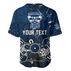 Personalized Geelong Cats Baseball Jersey Aboriginal Dot Painting Graffiti Style