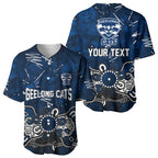 Personalized Geelong Cats Baseball Jersey Aboriginal Dot Painting Graffiti Style