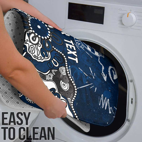 Personalized Geelong Cats Bathroom Set Aboriginal Dot Painting Graffiti Style