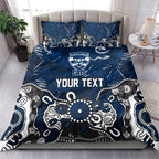 Personalized Geelong Cats Bedding Set Aboriginal Dot Painting Graffiti Style
