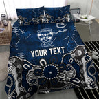 Personalized Geelong Cats Bedding Set Aboriginal Dot Painting Graffiti Style