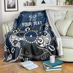 Personalized Geelong Cats Blanket Aboriginal Dot Painting Graffiti Style