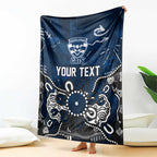 Personalized Geelong Cats Blanket Aboriginal Dot Painting Graffiti Style