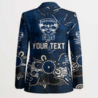 Personalized Geelong Cats Blazer Aboriginal Dot Painting Graffiti Style