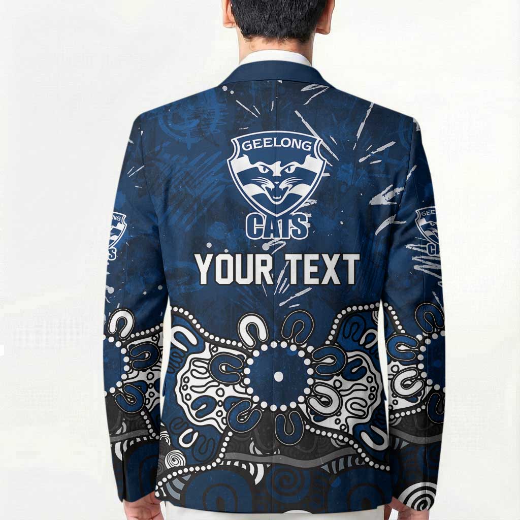 Personalized Geelong Cats Blazer Aboriginal Dot Painting Graffiti Style