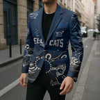 Personalized Geelong Cats Blazer Aboriginal Dot Painting Graffiti Style
