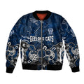 Personalized Geelong Cats Bomber Jacket Aboriginal Dot Painting Graffiti Style