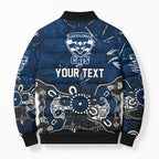 Personalized Geelong Cats Bomber Puffer Jacket Aboriginal Dot Painting Graffiti Style
