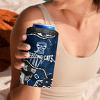 Personalized Geelong Cats 4 in 1 Can Cooler Tumbler Aboriginal Dot Painting Graffiti Style