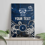 Personalized Geelong Cats Canvas Wall Art Aboriginal Dot Painting Graffiti Style