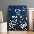 Personalized Geelong Cats Canvas Wall Art Aboriginal Dot Painting Graffiti Style