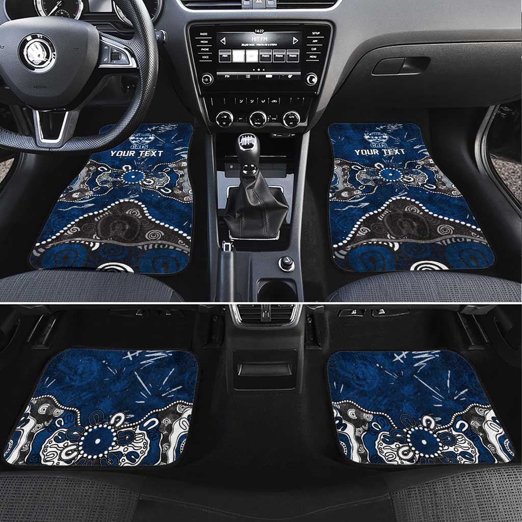 Personalized Geelong Cats Car Mats Aboriginal Dot Painting Graffiti Style