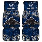 Personalized Geelong Cats Car Mats Aboriginal Dot Painting Graffiti Style