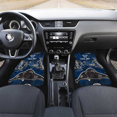 Personalized Geelong Cats Car Mats Aboriginal Dot Painting Graffiti Style